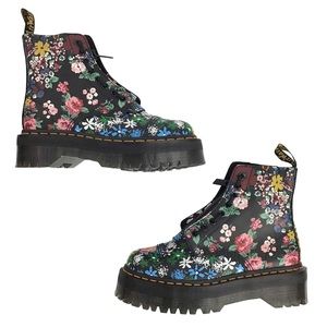 Dr. Martens Sinclair Floral Mash Up Leather Platform Boots